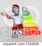 3D Sports Man Wearing A Mask On A White Background by KJ Pargeter