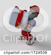 3D Sports Man Wearing A Mask On A White Background