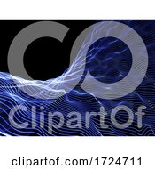 Poster, Art Print Of 3d Abstract Particle Flow Background Design Network Communications