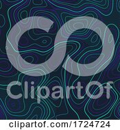 Poster, Art Print Of Abstract Background With A Topography Map Design