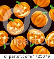 Poster, Art Print Of Halloween Pumpkin Pattern Seamless Background