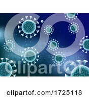 Poster, Art Print Of Abstract Medical Background With Covid 19 Virus Cells