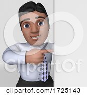 Poster, Art Print Of 3d Hispanic Business Man On A Shaded Background