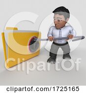 3d Hispanic Business Man On A Shaded Background