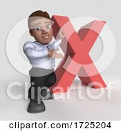 Poster, Art Print Of 3d Hispanic Business Man On A Shaded Background