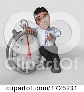 3d Hispanic Business Man On A Shaded Background by KJ Pargeter