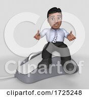 3d Hispanic Business Man On A Shaded Background