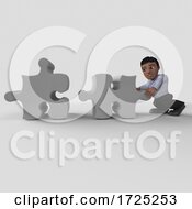 3d Hispanic Business Man On A Shaded Background by KJ Pargeter