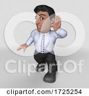 Poster, Art Print Of 3d Hispanic Business Man On A Shaded Background