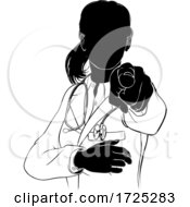 Poster, Art Print Of Woman Doctor Pointing Needs You Silhouette