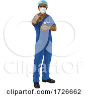 Poster, Art Print Of Nurse Doctor In Ppe Mask Pointing Needs You