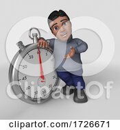 Poster, Art Print Of 3d Casual Hispanic Man On A Shaded Background