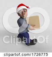 Poster, Art Print Of 3d Casual Hispanic Man On A Shaded Background