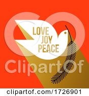 Poster, Art Print Of Love Joy Peace Dove