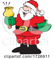 Poster, Art Print Of Santa Claus Ringing A Bell