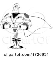 Poster, Art Print Of Strong Super Hero Black And White