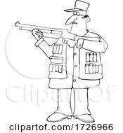 Poster, Art Print Of Cartoon Guy Aiming A Shotgun