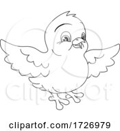 Poster, Art Print Of Easter Chick Coloring Book Black And White Cartoon