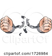 Hands Breaking Chain Shackles Cuffs Freedom Design