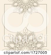 Decorative Background With Floral Mandala Design