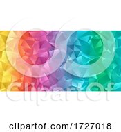 Poster, Art Print Of Rainbow Coloured Low Poly Banner Design 3108