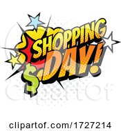 Poster, Art Print Of Comic Styled Shopping Day Design
