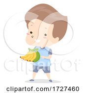 Poster, Art Print Of Kid Boy Adjective Different Banana Illustration