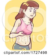 Girl Symptom Enlarged Abdomen Illustration