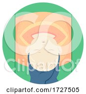 Poster, Art Print Of Baby Cesarean Section Surgery Illustration