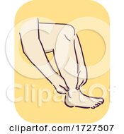Poster, Art Print Of Musculoskeletal Ankle Pain Massage Illustration