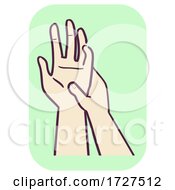 Musculoskeletal Hand Palm Massage Illustration
