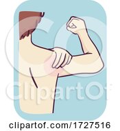 Poster, Art Print Of Musculoskeletal Shoulder Pain Massage Illustration