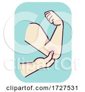 Musculoskeletal Elbow Pain Massage Illustration