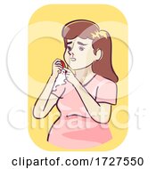 Poster, Art Print Of Pregnant Woman Nose Bleed Symptoms Illustration
