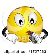 Smiley Mascot Smoking Vape Illustration