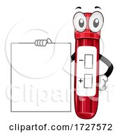 Mascot Test Tube Board Illustration