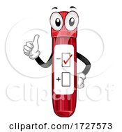 Mascot Test Tube Negative Illustration