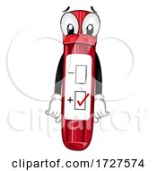 Poster, Art Print Of Mascot Test Tube Positive Illustration