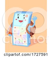 Poster, Art Print Of Mascot Campus Map Backpack Illustration