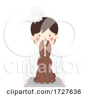 Poster, Art Print Of Man Chocolatier Chocolate Art Bunny Illustration