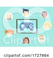 Poster, Art Print Of People Video Game Multi Player Illustration