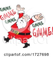 Poster, Art Print Of Cartoon Christmas Santa Claus Complaining