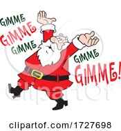 Cartoon Christmas Santa Claus Complaining