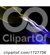 Poster, Art Print Of 3d Abstract Background With Flowing Sound Waves Design