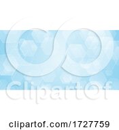 Poster, Art Print Of Abstract Banner With Hexagon Shapes Design