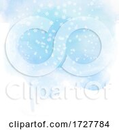 Poster, Art Print Of Watercolour Snowflake Background