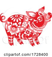 Chinese Horoscope Zodiac Pig by Vector Tradition SM