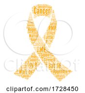 Poster, Art Print Of Pmp Appendix Cancer Word Awareness Ribbon