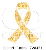 PMP Appendix Cancer Word Awareness Ribbon