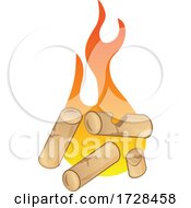 Poster, Art Print Of Heating Pellets In Fire